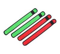 POPETPOP Lot de 4 Sangles LED pour Cheval Rouges et Vertes Bandes de Cheville Ajustables Imperméables en Tissu Accessoires D’Équitation pour Sécurité et Compression Lors de Sorties
