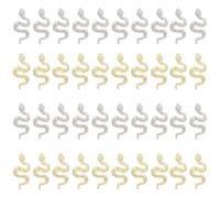 POPETPOP Lot de 40 Breloques Serpent 3D pour Nail Art Décorations Ongles en Acrylique Accessoires Faux Ongles pour Création DIY Bijoux Nail Art Vintage Manucure et Décoration
