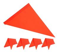 POPETPOP Lot de 5 Drapeaux de Sécurité Cycliste Orange Vif, sans Mât, Triangles Droits, pour Vélos Garçon et Filles, Trottinettes et Remorques, Haute Visibilité, Accessoire Essentiel