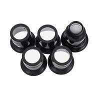 POPETPOP Lot De 5 Loupes De Bijoutier Lentilles en Verre, Outil De Réparation Horloger Précision 3X 5X 10x 15x 20x, Plastique Solide, pour Horlogers Et Artisans, Usage Professionnel Minutieux