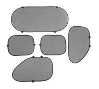POPETPOP Lot de 5 Pare-Soleil Voiture en Maille Ventouses Protection UV Pare-Brise Latéral et Arrière Couverture Écran Voiture Isolante Thermique Adaptable Pare-Soleil à Maillage