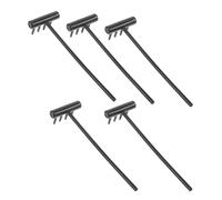POPETPOP Lot de 5 Râteaux Miniatures en Plastique pour Bac à Sable Outils de Jardinage Décoratifs Accessoires de Bricolage pour Garçon et Filles et Amateurs de