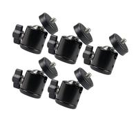 POPETPOP Lot de 5 Têtes Sphériques Universelles 1/4 Fixation Métallique pour Smartphone, Compatible Trépieds et Lampes à Vis, Plateforme Panoramique à Amortissement, Accessoires Photo