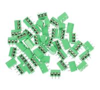 POPETPOP Lot de 50 Bornier à Vis à 3 Broches en Cuivre Léger, Connecteur Électrique Élégant et Facile à Assembler pour Circuits Imprimés Pcb