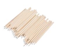 POPETPOP Lot de 50 Crayons à Écrire en Bois Naturel, 17,6 CM, Corps Rond Taillé, pour Usage Professionnel en Conférence et Restaurant