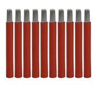 POPETPOP Lot De 50 Lames à Sourcils 21r En Acier Inoxydable Tube Plastique Pour Microblading Usage Féminin Outils Maquillage Sourcils Professionnel