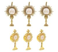 POPETPOP Lot de 6 Broches en Alliage de Zinc de Croix pour Première Communion, Accessoires Élégants et Confortables pour Vêtements de Garçons et Femmes