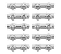 POPETPOP Lot de 6 Clips Câbles à Double Boulon en Acier Inoxydable M6, Pinces de Tension de Corde Résistantes aux Intempéries pour Câbles Métalliques, Fixation Stable pour Gréement Marin,