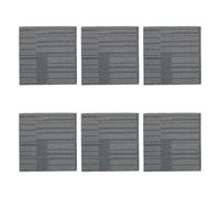 POPETPOP Lot de 6 Dalles de Moquette Auto-Adhésives 30X30 CM en Polypropylène Épais 6 MM Tapis Ignifugé pour Cheminée Revêtement de Sol Anti-Usure et Isolation Phonique Intérieur