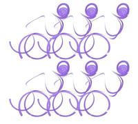POPETPOP Lot de 6 Guirlandes Spirales en Plastique Violet Macaron, Décorations Suspendues pour Fête D’Anniversaire, Mariage et Noël, Ornements Légers pour Plafond et Porte, Décorations