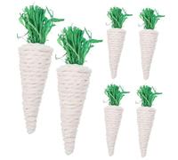 POPETPOP Lot De 6 Jouets À Mâcher pour Chinchilla Bâtonnet À Mordre en Matière Végétale Naturelle Saveur Radis Blanc Jouet Molaire Sain pour Animaux De Compagnie