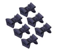 POPETPOP Lot de 6 Nœuds Élégants en Tissu Côtelé Bleu Marine Amovibles, Patchs Décoratifs pour Chaussures Femmes, Accessoires Polyvalents pour Mariage, Fête et Embellissement Mode, Taille