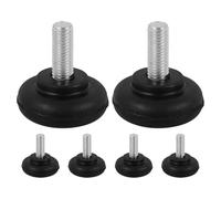 POPETPOP Lot de 6 Patins en Caoutchouc Amortisseurs Réglables pour Meubles - Pieds Anti-Vibrations pour Tables Canapés et Machines à Laver - Protège-Sol et Niveleurs pour Sols Irréguliers