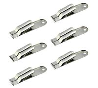 POPETPOP Lot de 6 Pinces à Appâts en Acier Inoxydable Rouges, Clips Robustes pour Hameçons, Outils de Pêche Pratiques Adaptés Terre et Asticots - Accessoires pour Pêche en Plein Air