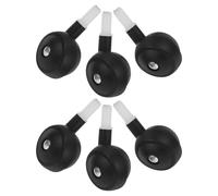 POPETPOP Lot de 6 Roues de Rechange Noires pour Déambulateur et Poussette Roulettes Pivotantes Silencieuses Résistantes à L'Usure Tige Enfichable Droite Accessoires pour Marcheurs et