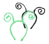 POPETPOP Lot de 6 Serrage-Têtes Antennes Insectes Souples Bandeaux Cosplay Noirs et Verts Accessoires Cheveux pour Costume Fourmi et Extraterrestre Idéals pour Halloween et Bals