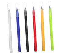POPETPOP Lot de 6 set de Crayons à Gomme Réutilisables Multicolores Non Taillés Crayons Couleur Multi-Surfaces pour École Voyages et Loisirs Créatifs