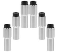 POPETPOP Lot de 6 Vis de Réglage Tendeur de Câble de Dérailleur en Alliage Aluminium, Réglage Précis pour Vélo Route et VTT, Couleur Titane Gris, Compatibles Manettes et Freins, Accessoire