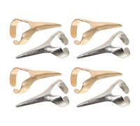 POPETPOP Lot de 8 Bagues D’halloween en Alliage, Ouvertes, Dorées et Argentées, Accessoires Punk pour Doigts, Décoration de Mains de Fête, Bijoux Mode pour Cosplay et Festival, Taille