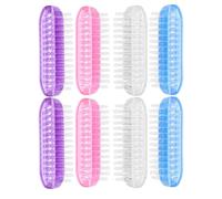 POPETPOP Lot de 8 Brosses à Ongles Double Face Mini Brosses Nettoyantes pour Ongles Durs Poils Doux et Résistants Couleurs Assorties Kit Pratique pour Manucure et Soin Quotidien