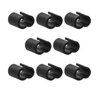 POPETPOP Lot de 8 Clips de Guidage de Câble de Vélo Noir - Colliers de Serrage pour Gaines de Câble de Frein Et Dérailleur 4mm/5mm - Accessoires pour VTT, Route Et Longues Balades