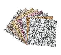 POPETPOP Lot de 8 Feuilles de Transfert Thermocollantes Pu 12x12 Pouces Imprimé Léopard, Film de Transfert Portable Décoratif pour Vêtements Diy, T-shirts Personnalisés, Paquet
