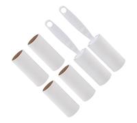 POPETPOP Lot de 8 Rouleaux Anti-Peluches Compacts Blancs Réutilisables avec Recharge Adhésif Puissant pour Vêtements Poils de Chien et Chat Brosse Manuelle Portable pour Canapé et Siège