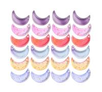 POPETPOP Lot de 80 Pendentifs Lune en Verre Faits Main, Ornement Décoratif Lisse et Résistant pour Bijoux Diy, Boucles D'oreilles et Bracelets Couleur Aléatoire