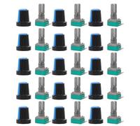 POPETPOP Lot de 80 Set de Set de Boutons Rotatifs pour Potentiomètre 3 Broches, Contrôle de Volume Précis en Plastique et Métal, Installation Facile pour Équipements Audio Professionnels