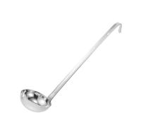 POPETPOP Louche à Soupe Acier Inoxydable avec Long Manche Crochu pour Contrôle des Portions Service Cuisine Professionnelle