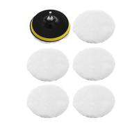 POPETPOP Lustreuse avec Tampon de Polissage en Laine Blanche Haute Accessoire Perceuse Inclus Kit de Polissage pour Voiture pour Bateau et Moto
