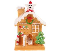 POPETPOP Maison de Bonbons de Noël Maison en Pâte Polymère Blanc Décoration de Gâteau Décor de Bureau Décor de Vitrine
