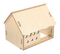 POPETPOP Maison De Hamster Nid Rafraîchissant Cabane en Bois Rond Cachette Petit Jouet pour Animaux De Compagnie Plateforme De Cachette