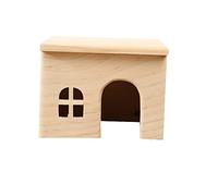 POPETPOP Maison de Hamster petg Nest abri buches Cage jouyet The Toy Toys Animal de Compagnie cabane à Souris pour Animaux de Compagnie Cachette de Hamster cabane en Bois Bambou