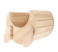 POPETPOP Maison en Bois pour Hamsters Et Petits Animaux, Cachette en Forme de Lune, Nid en Bois pour Cochons d'Inde Et Chinchillas, Maison de Repos Décorative D'intérieur
