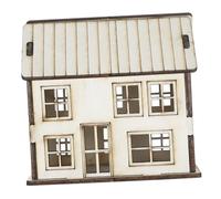 POPETPOP Maison Miniature Bois à Décorer Modèle de Cottage pour Diorama Décor de Village Noël Micro Jardin et Scène Architecturale Décoration Intérieure Polyvalente