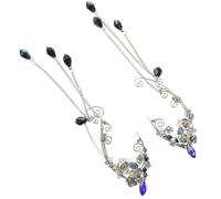 POPETPOP Manchettes d'Oreilles à Pompons pour Femmes et Adolescentes Boucles d'Oreilles Clip Légères sans Perçage pour Fêtes et Déguisements Elfes