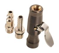 POPETPOP Mandrin de Gonflage Autobloquant de Style Allemand, Embout de Compresseur d'Air Noir Collier de Serrage, Adaptateur Rapide pour Valve de Pneu, Outil Compact pour Entretien