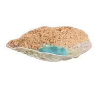POPETPOP Mangeoire à Oiseaux en Céramique 19 Cm Bleu Turquoise, Plateau D’Abreuvoir Extérieur pour Insectes et Abeilles de Jardin, Distributeur D’Eau Décoratif Écologique pour Pelouse