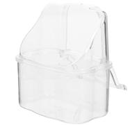 POPETPOP Mangeoire à Oiseaux Pratique en PP pour Cage Installation Stable et Facile, Boîte Alimentaire Transparente pour Nourrir Canaris et Perroquets