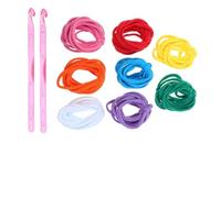 POPETPOP Manique en Maille DIY 98pcs Boucles de Métier à Tisser en Plastique, Corde Élastique Multicolore et 2 Crochets pour Garçon et Filles, pour Fêtes de Noël