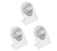 POPETPOP Mannequin 3 Ensembles Modèle de langue d'ongle de langue faux visage souple formation faux visage faux visage pour piercing faux visage en silicone la face bijoux Mourir nez 3d