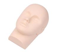 POPETPOP Mannequin Tête Entraînement Cils Silicone Réutilisable pour Pratique Extensions et Maquillage Forme Humaine Réaliste Tête de Pratique pour Formation Beauté