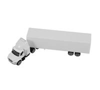 POPETPOP Maquette de Camion Porte-Conteneurs en Alliage Blanc Modèle Réduit de Camion de Transport Compact Décorative Miniature pour Collection et Bureau Présent pour Garçon et Filles