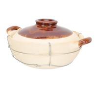 POPETPOP Marmite à Ragoût En Terre Cuite 0,5 l Poignée, Cocotte Ménagère Résistante Haute Température, Cuisson Rapide Équilibrée Pour Soupe Et Riz, Usage Domestique