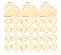 POPETPOP Marqueurs de Verre Réutilisables en Acrylique 5x4,5x0,15 Cm Couleur Or, Marqueurs de Tasse Pratiques et Portables pour Vin, Accessoires de Fête et Dîner, Lot de 50 Pièces