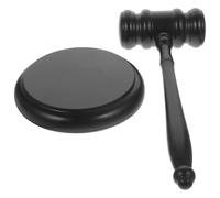 POPETPOP Marteau en Bois Massif Noir pour Vente aux Enchères Son Clair et Fort, Portable, pour Juges et Présidents de Séance