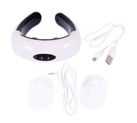 POPETPOP Masseur Cervical Intelligent Portable avec Pulsation Électromagnétique Soulagement des Tensions Circulation Sanguine pour Cou et Épaules pour Bureau Voiture et Domicile
