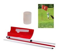 POPETPOP Mât de Drapeau de Golf à 5 Sections Tasse pour Putting en Plastique pour Sports Extérieurs et Jardin