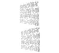 POPETPOP Matrices de Découpe Alphabet Majuscules en Acier au Carbone Lot de 2 Pièces pour Scrapbooking Création de Cartes Gaufrage et Loisirs Créatifs - Outils Précis pour Papier Cuir